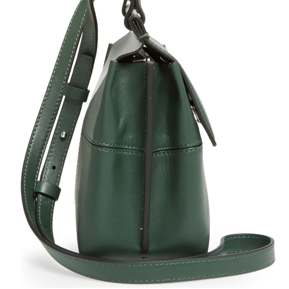 NWOT Tory Burch Block T Leather Crossbody Bag Green - Picture 5 of 17